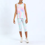 GIRLS WHITE/PINK GYM VEST