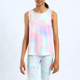 GIRLS WHITE/PINK GYM VEST