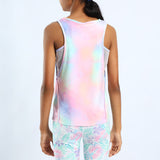 GIRLS WHITE/PINK GYM VEST