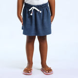 GIRLS NAVY SKORT (WITH ELASTIC WAISTBAND)