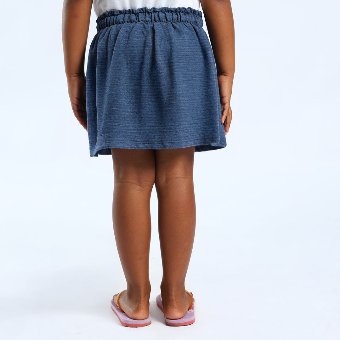 GIRLS NAVY SKORT (WITH ELASTIC WAISTBAND)