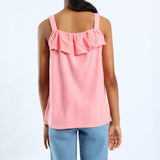 GIRLS CORAL SLEEVELESS TOP
