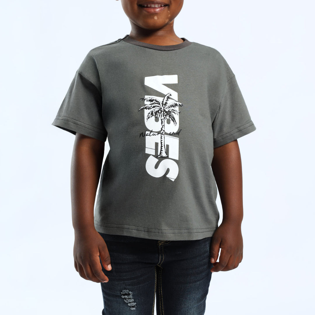 CHARCOAL SHORT SLEEVE  T-SHIRT