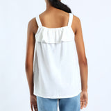 GIRLS WHITE SLEEVELESS TOP
