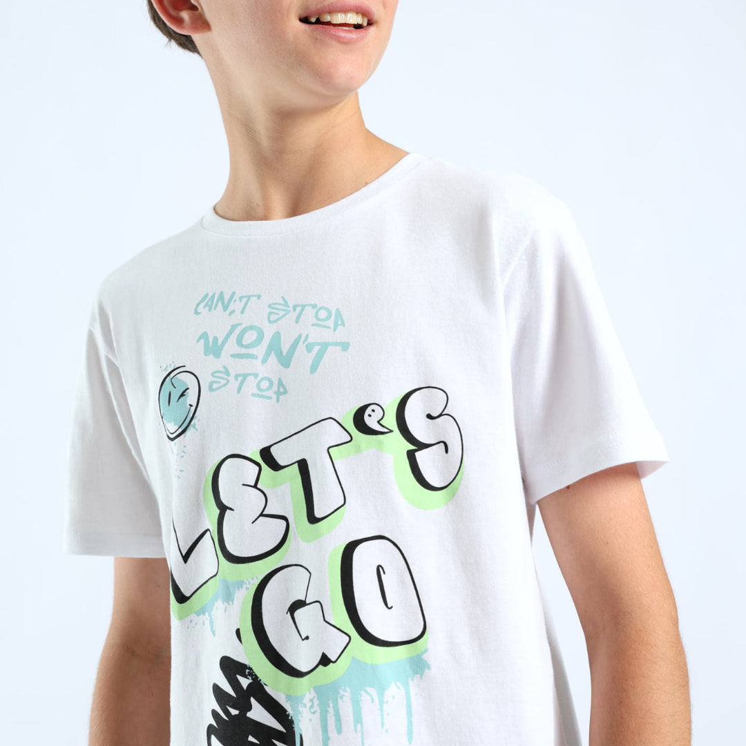 WHITE SHORT SLEEVE T-SHIRT