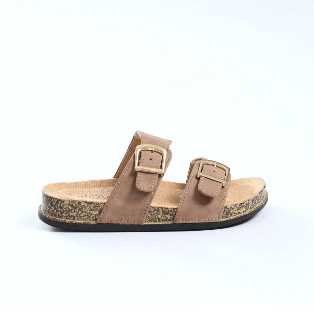 Birk Sandal.Gold Buckles