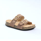 Birk Sandal.Gold Buckles