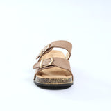 Birk Sandal.Gold Buckles