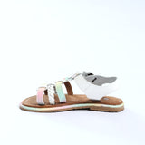 Strappy Leather Sandal.Glitter Detail.