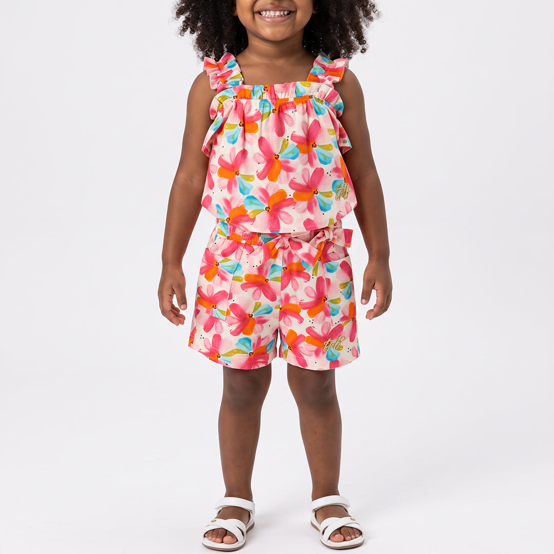 PG PRINTED TOP &amp; SHORTS SET
