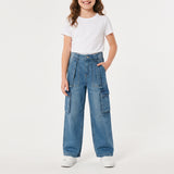 WIDE LEG NAVY  CARGO JEAN