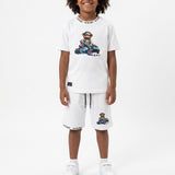BOYS EXCL WHITE 2PICE SET