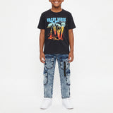NAVY PRINTED T-SHIRT