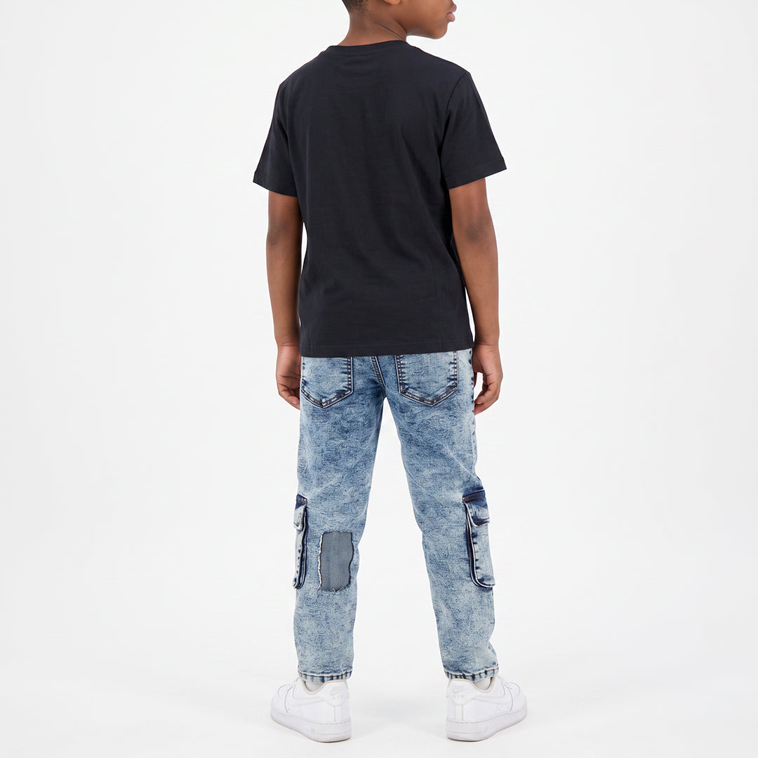 NAVY PRINTED T-SHIRT