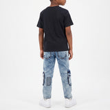 NAVY PRINTED T-SHIRT