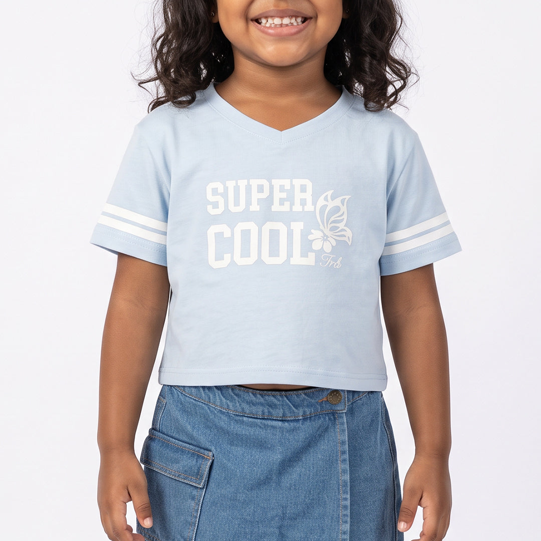 GIRLS TRB BABY BLUE TOP
