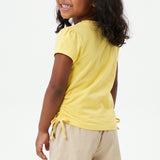 GIRLS YELLOW TEE WITH SIDE TIES