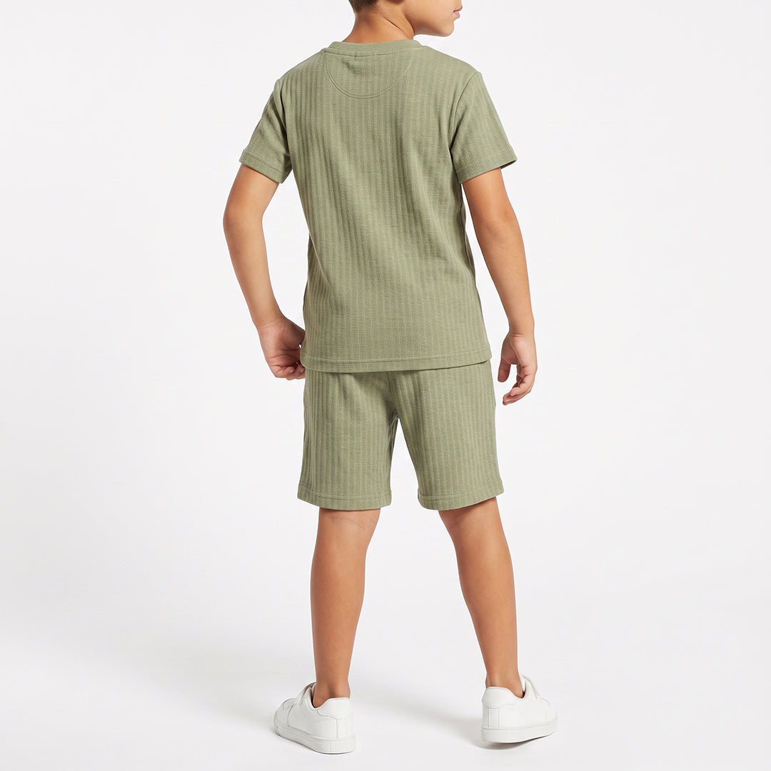 BOYS JACQUARD SHORT AND TEE SET