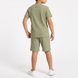 BOYS JACQUARD SHORT AND TEE SET