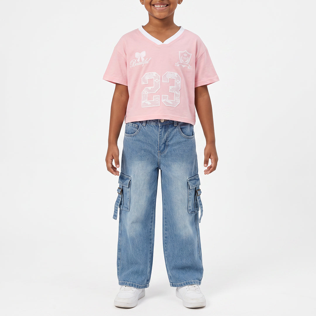 GIRLS TRB PINK TOP