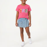 GIRLS TRB INDIGO DENIM SKORT WITH POCKETS