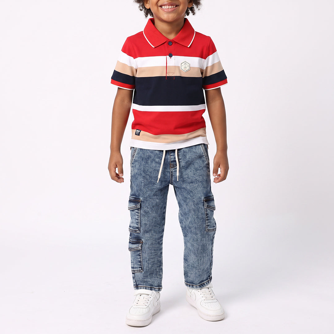 BOYS BAGGY DENIM CARGO JEAN
