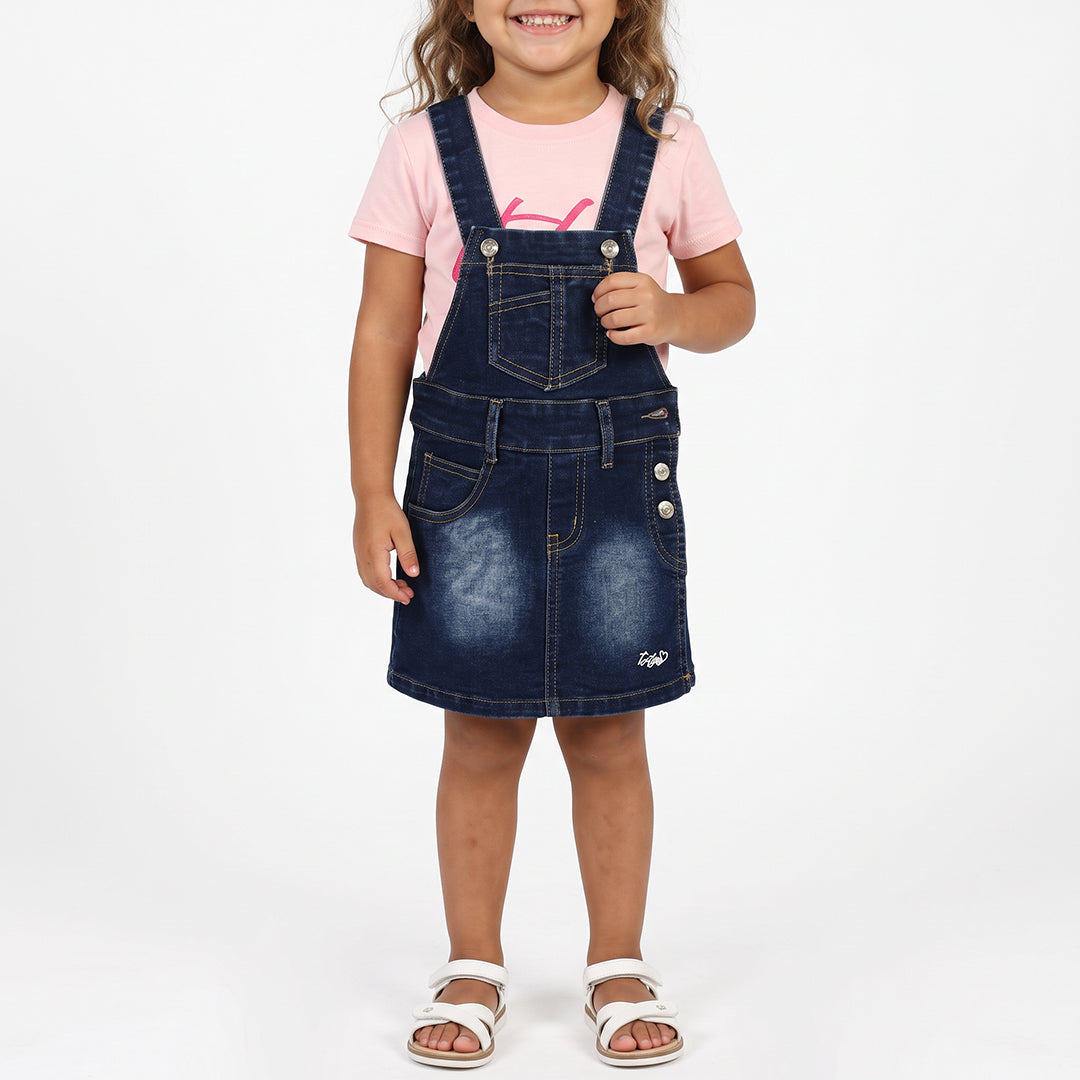 GIRLS TRB INDIGO DENIM DUNGAREE