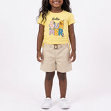 GIRLS YELLOW TEE WITH SIDE TIES