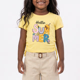 GIRLS YELLOW TEE WITH SIDE TIES