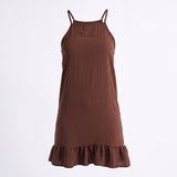Brown Sleeveless Dress