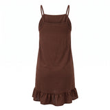 Brown Sleeveless Dress