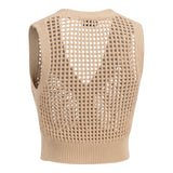 Taupe Crochet Top