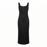 BLACK STAPPY PANEL BODY DRESS DRESS (BANGLINE)