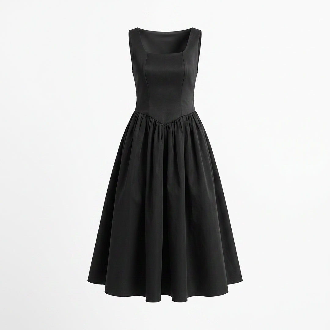 BLACK SLEEVELESS DRESS