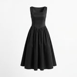 BLACK SLEEVELESS DRESS