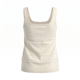WHITE S/S  KNIT TOP