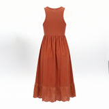 RUST SLEEVELESS DRESS