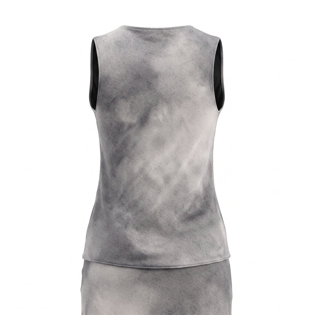 Grey Neck Top