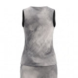 Grey Neck Top