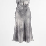 Grey Satin Skirt