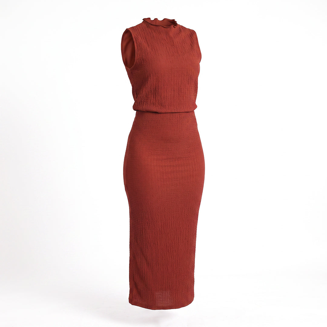 Rust Slit Skirt
