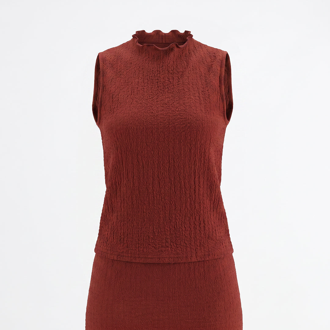 Rust Neck Top