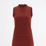 Rust Neck Top