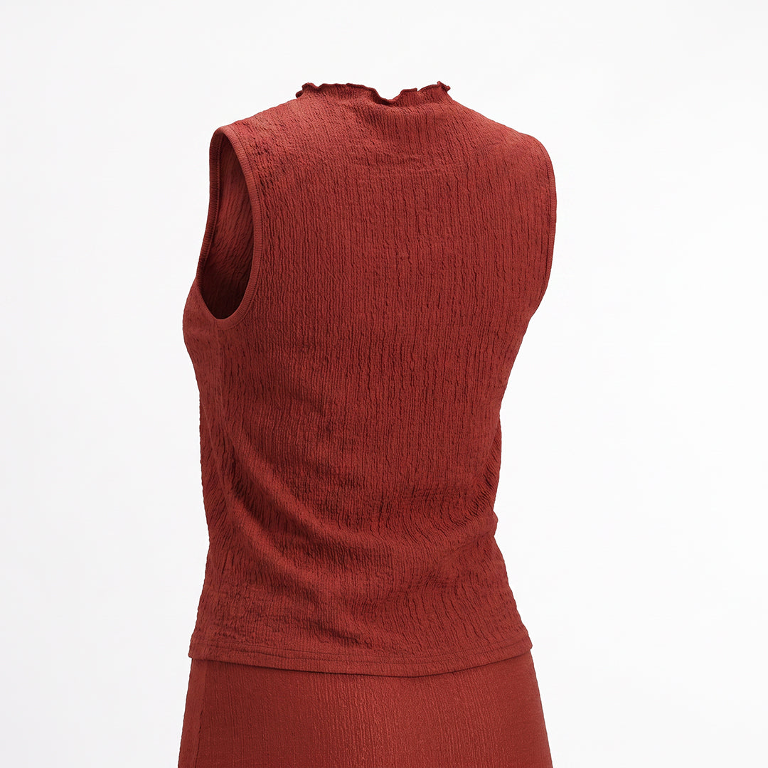 Rust Neck Top
