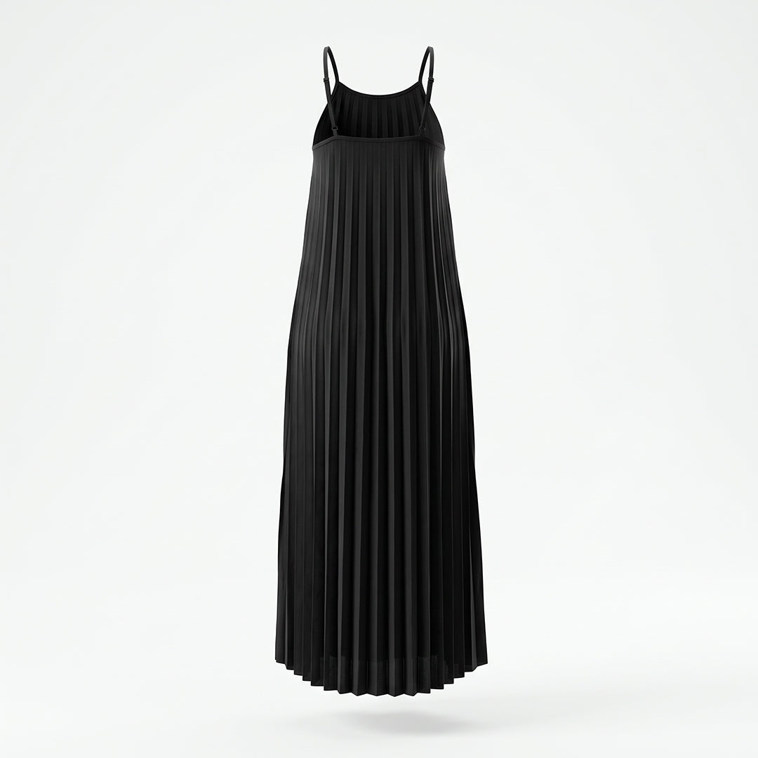 LADIES ALORA STRAPPY PLEATED DRESS