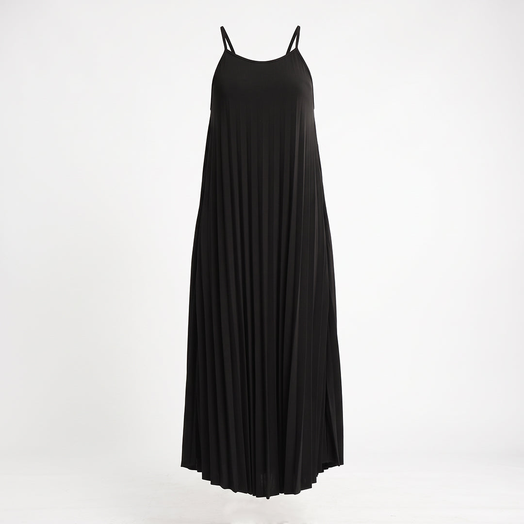 LADIES ALORA STRAPPY PLEATED DRESS