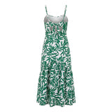 Green Print Strappy Dress