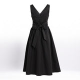 BLACK SLEEVELESS DRESS