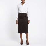 ALORA CHOC PENCIL SKIRT