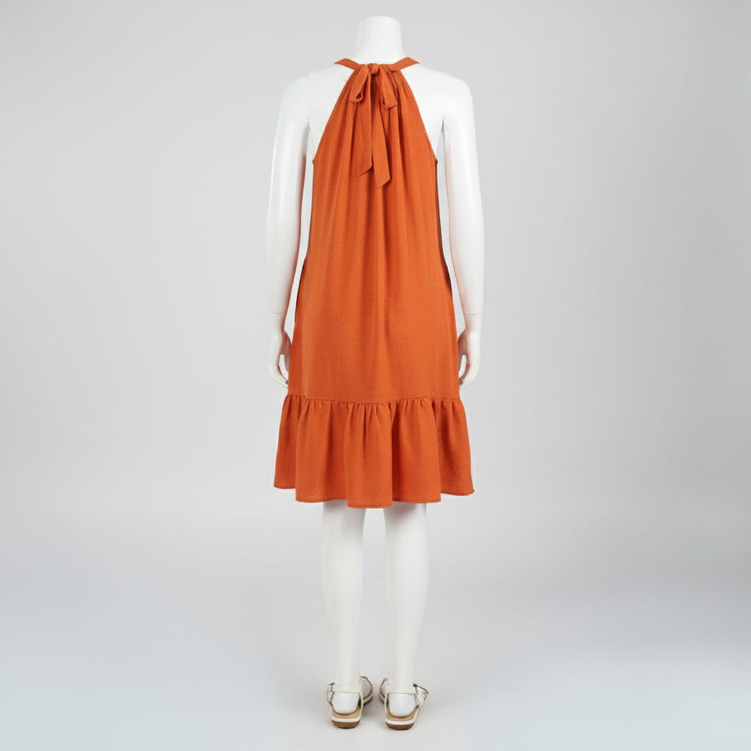 Alora Ladies Rust Dress